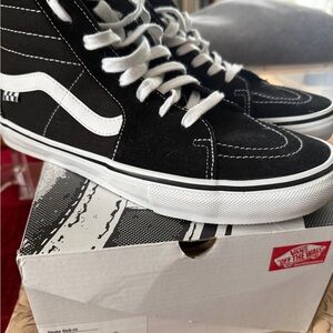 Vans Black and White Skate Sneakers